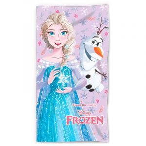 Serviette de plage en coton fille Disney Frozen Elsa & Olaf