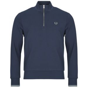 Fred Perry Half Zip Sweatshirt Dark Airforce/Light Ice/Bayleaf - Pull - bleu - S - 100% Coton,Transpirer