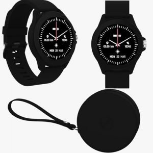 Forever Colorum CW-300 Bluetooth 43mm Écran IPS Noir Étanche IP68 Pulsomètre Sommeil