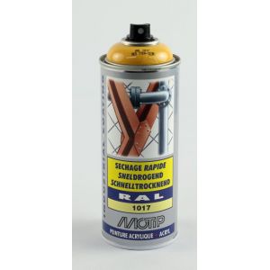 Motip Bombe de peinture jaune safran brillant acrylique RAL 1017 400 ml M070