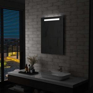 Image de VidaXL Miroir mural à LED pour salle de bains 60 x 80 cm - Argent