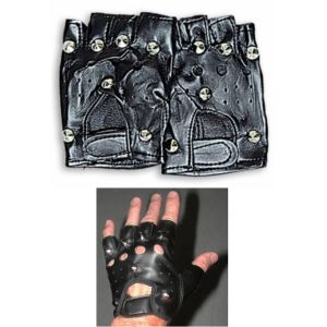 Ruedelafete Gants Punk noirs