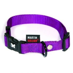 Martin Sellier Collier pour chien en nylon r&eacute;glable 40/55 cm