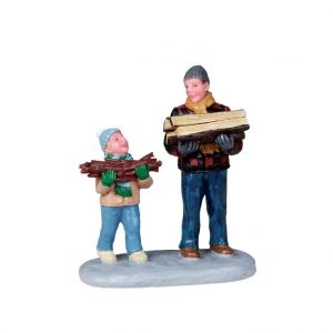 Lemax Figurine Du bois sur le foyer 6.1 x 3.3 x 7.2 cm