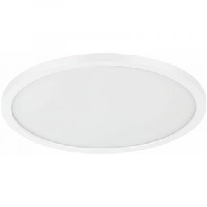 Image de Eglo Panneau LED Campaspero, plafonnier dimmable avec télécommande, lampe de plafond pour bureau, luminaire en plastique blanc, blanc chaud - froid, Ø 30 cm