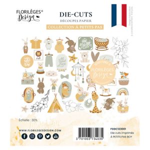 Florilèges Design Découpes en papier Die cuts À petits pas Boy
