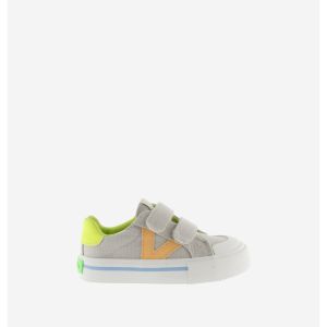Victoria Chaussures tribu tiras lona n&eacute;on beige enfant