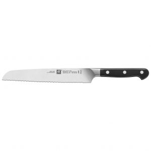 Zwilling 38406-201-0 Couteau &agrave; Pain Pro 20cm Argent, Lame en Acier Inoxydable 18/10, Manche &agrave; Rivets en synth&eacute;tique Noir, 20 x 5 x 5 cm