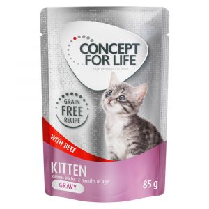 Concept for Life Kitten en sauce bœuf sans céréales - 24 x 85 g