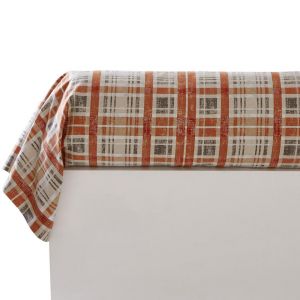 Taie de traversin en coton imprimé orange DR. MOUNTAIN