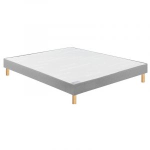 Bultex Sommier confort ferme vigoroso deco 80x200 Trame gris clair - Blanc