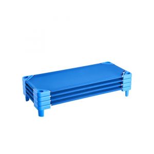 VEVOR Lit de Sieste empilable pour Enfant, 4 pcs, lit de Couchage Portable pour Tout-Petits, 130 x 57 cm, lit de garderie pour Enfants, pour Salle de Classe préscolaire, pour Dormir, se Reposer, Bleu
