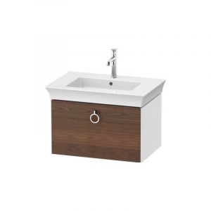 Duravit Meuble suspendu avec plan vasque 68,4 cm noyer blanc laqu&eacute; White Tulip