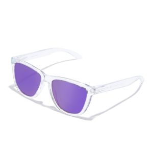 HAWKERS Mixte Lunettes de soleil, Raw Transparent &middot; Violet Polaris&eacute;, Taille unique