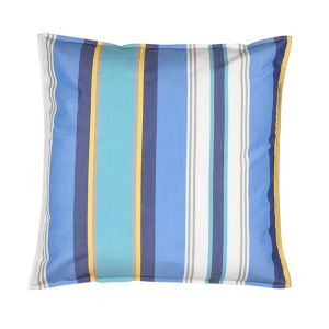 Moyen coussin carré 60 x 60 cm - 100% Coton- Bleu/Blanc