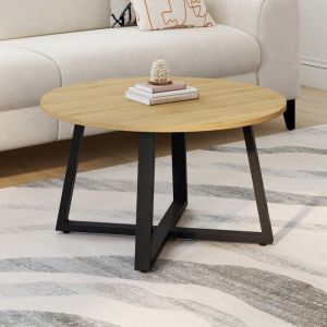 Idmarket Table basse ronde selma 70 cm
