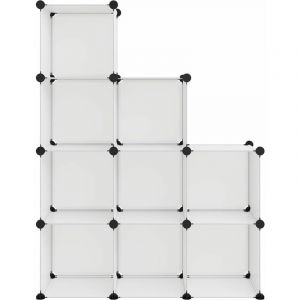 VidaXL Cubes de rangement 9 pcs Transparent PP