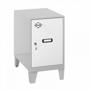 Mini casier avec pieds 30 cm gris et blanc Simonlocker Simonrack