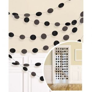 Amscan Décoration de porte 6 pièces 210 cm noir
