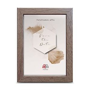 AFFa frames, Hekla, Cadre photo en MDF rectangulaire facile d'entretien avec façade en verre acrylique, Chêne Sonoma 10x15 cm