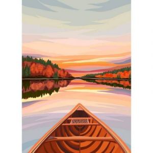 Puzzle 500 pièces : Canoë à l'aube