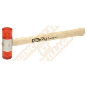 KS Tools Maillet à embout plastique 200g - tête Ø28mm - avec manche frêne galbé 140.5201