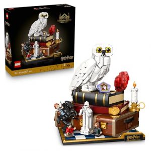 Lego Harry Potter L&rsquo;&Eacute;cole des Sorciers &ndash; &Eacute;dition Collector - Maquette DIY - D&eacute;coration Int&eacute;rieure - Sc&egrave;nes Miniatures du Film - Figurine d'Hedwige - 3 Minifigurines - Id&eacute;e Cadeau pour Fan Adulte 76466