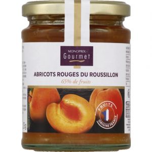 Monoprix gourmet Confiture aux abricots rouges du roussillon, 65% de fruits