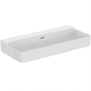 Ideal Standard Lavabo conca 1000x450x165mm, ponc&eacute; blanc sans trou pour robinet, avec trop-plein