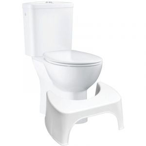 Grohe PACK WC à poser Bau Ceramic + Tabouret physiologique plastique Blanc