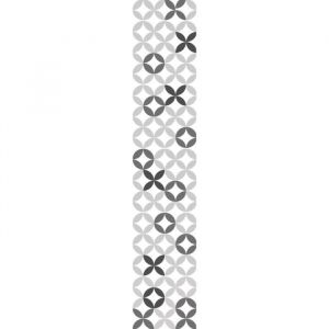 Plage Sticker Contremarche adh&eacute;sive C&eacute;ramique vinyle 100x19 cm Noir et Blanc - Contremarche adh&eacute;sive - C&eacute;ramique noir et blanc - 3 contremarches - 10x19 cm - Noir et Blanc