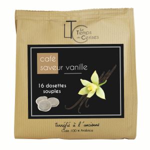 Le Temps des Cerises Dosette Cafe Saveur Vanille Sachet De 16 - 112g