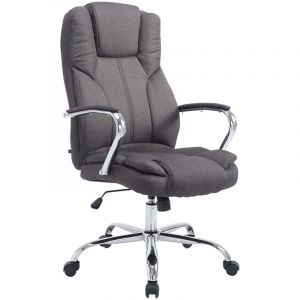 Image de CLP Fauteuil de bureau XXL Xanthos en Tissu capacité de charge de 210 kg gris foncé