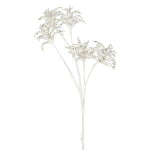 SIA Branche de feuilles de palmier azia pailletées h50