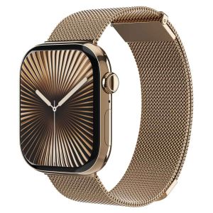 Vonmahlen Bracelet Milanese Loop 2 Apple Watch Series 1 t/m 9 / SE (38/40/41 mm) | Series 10 / 11 (42 mm) - Sunset Gold