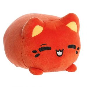 Peluche Chat 18cm Mod&egrave;le Meowchi Thai Tea Style Kawaii Tasty Peach Rouge