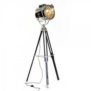 Brilliant AG Lampadaire Brilliant Leuchten Cine Chrome, Noir, 1 lumière - Moderne/Industriel - Intérieur - Cine - Délai de livraison: 4 à 8 jours ouvrés. Port gratuit France métropolitaine et Belgique dès 100 %u20AC.