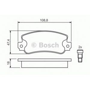 Bosch 4 plaquettes de frein 0986424098