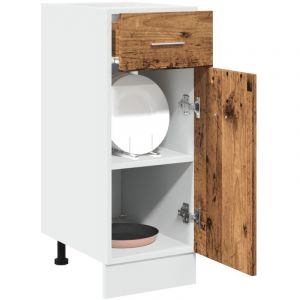 VidaXL Armoire de plancher à tiroir vieux bois 30x46x81,5 cm