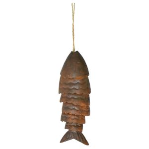 Signes Grimalt Vases et bougeoirs suspendus en forme de poisson Pendentif Marron - 17x7x3cm