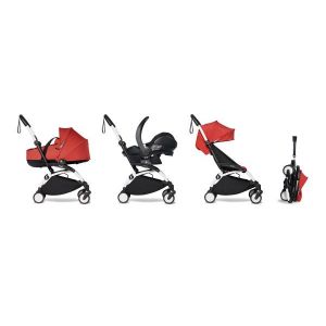 Image de Babyzen Poussette YOYO2 siège auto nacelle et 6+ cadre blanc Rouge