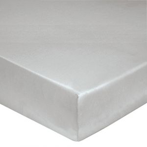 Blanc des vosges Drap Housse Satin - Couleur - Metal, Taille - 160x200