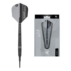 Target Darts Echo 14 Jeu de fléchettes à Pointe Souple 90% tungstène 18 g 18G Unisexe, Noir/Gris