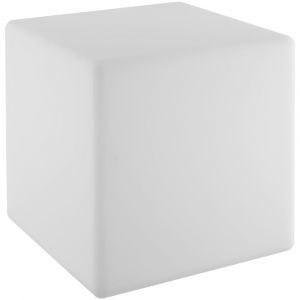 TecTake Lampe cube avec ampoule LED et télécommande 12W 43cm blanc