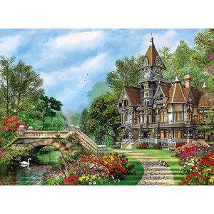 Clementoni Puzzle 500 pi&egrave;ces : Vieux cottage au bord de l'eau