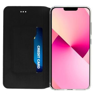 Image de Akashi Etui Folio Porte Carte Noir Apple iPhone 13 mini