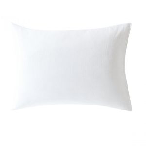 Image de Taie d'oreiller DOUBLE GAZE blanc en gaze de coton