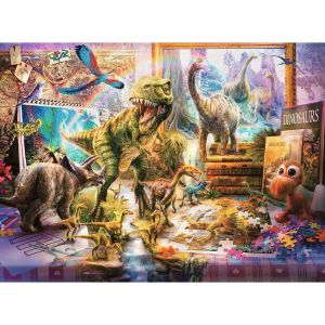Ravensburger Puzzle 100 pièces XXL : Dinosaures dans la chambre