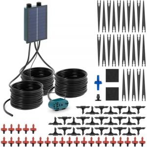 Hillvert - Arrosage automatique solaire Pompe arrosage solaire Goutte-à-goutte x50