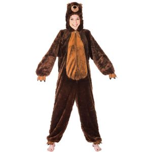 Ruedelafete Déguisement Peluche Ours brun 164 cm, adulte